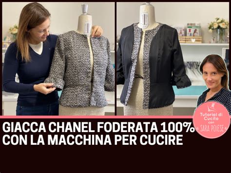 Giacca chanel foderata tutta a macchina 